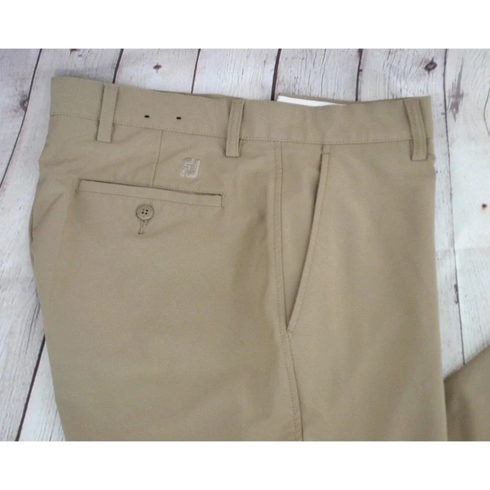FOOTJOY Men's Flat‎ Front Casual Performance Golf Pants SIZE 36/34 Tan